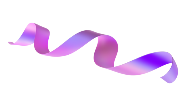  flowing ribbon with gradient color scheme  isolated on white background