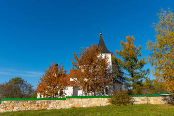 Autumn view of The Holy Trinity Church, Bekhovo, Russia