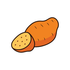 sausage on a white background