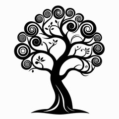 vector tree silhouette