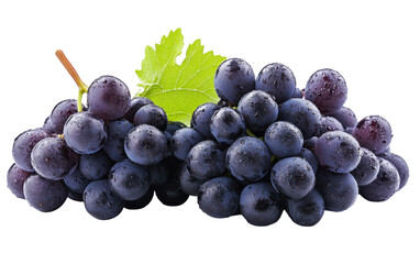 Fototapeta premium Bunch of grapes on white background,png