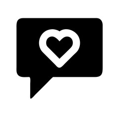 Chat heart icon vector illustration