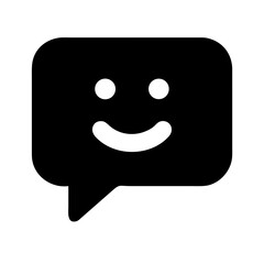Chat smile icon vector illustration