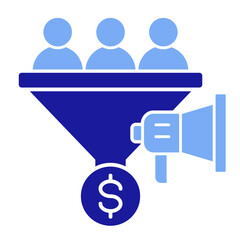 Marketing Funnel  Icon Element For Design
