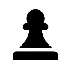 Chess pawn icon vector illustration
