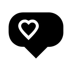 Comment heart icon vector illustration