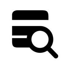 Database search icon vector illustration