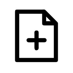 Document plus icon vector illustration