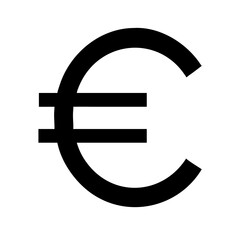 Euro sign icon vector illustration