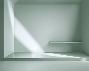 Fototapeta premium Minimalist room with light and shadows