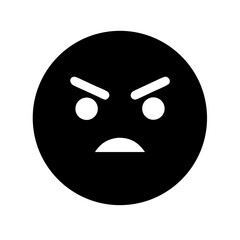 Face angry icon vector illustration