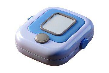 Digital counter with blue accents and blank screen