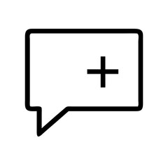 Obraz premium Message add icon vector illustration