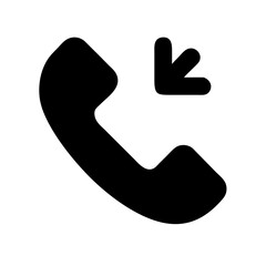 Obraz premium Phone incoming icon vector illustration