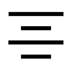 Obraz premium Text align center icon vector illustration