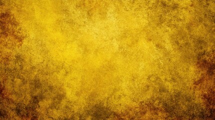 Abstract textured golden yellow background with subtle brown and orange hues isolated on white background