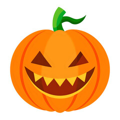 halloween jack o lantern, vector illustration white background