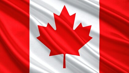 Canadian flag with vivid red bands and iconic 11-point maple leaf on white&mdash;symbolizing peace, nature, identity, and resilient unity in a land of diversity.