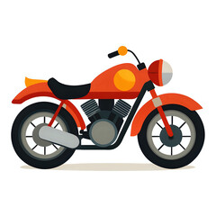 Obraz premium motorcycle, vector illustration white background