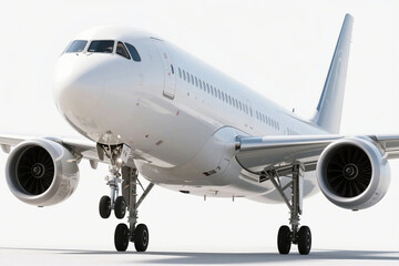 Obraz premium Airplane parked on the airport runway ready for flight