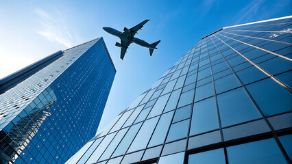 Fototapeta premium Image of high-rise Building with sky Biman.