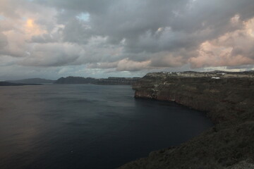 clouds over the aegean sea - santorini