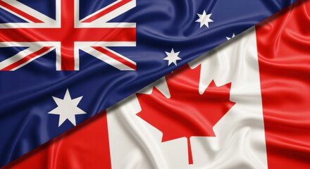 Australia canada flags national flags patriotic symbols international relations country flags silk flags