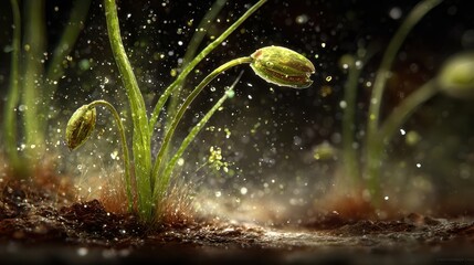Energy Light from Germ Bud in Fractured Ground