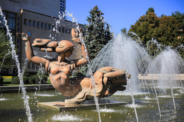Fountain Muse in the city of Dnipro