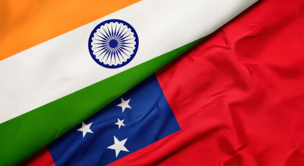 India and samoa flags india flag samoa flag national flag country flag international relations world flags