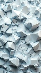 Abstract Geometric Background with Low Poly Shapes in Light Blue