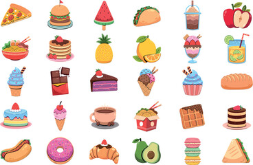 Cute Food Objects Collection