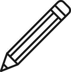 pencil outline vector icon  on white background