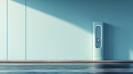 Modern Electric Vehicle Charging Station in Minimalist Interior Design