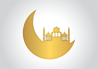 decorative ramadan kareem background in gold and white 0104