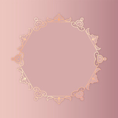 decorative rose gold background with elegant frame 2705