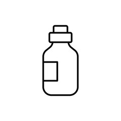 Obraz premium Thin Line Retinol Bottle Icon for Skincare and Beauty Branding
