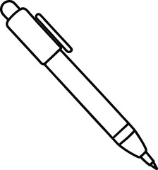 pen outline vector illustration  on white background
	