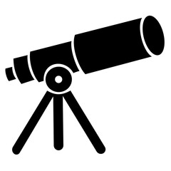 telescope on a white background