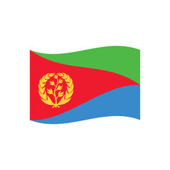 Fototapeta premium Flag of Eritrea emoji symbol sign icon vector illustration isolated flat flag banner