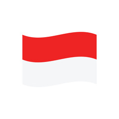 Flag of Indonesia emoji symbol sign icon vector illustration isolated flat flag banner