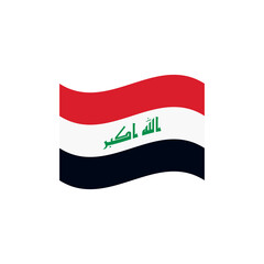 Flag of Iraq emoji symbol sign icon vector illustration isolated flat flag banner
