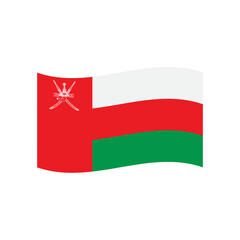 Flag of Oman emoji symbol sign icon vector illustration isolated flat flag banner