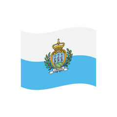 Flag of San Marino emoji symbol sign icon vector illustration isolated flat flag banner
