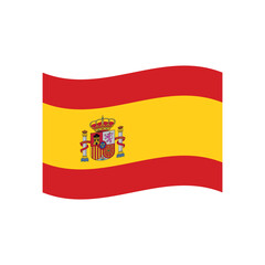 Flag of Spain emoji symbol sign icon vector illustration isolated flat flag banner
