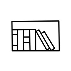 bookshelf doodle icon