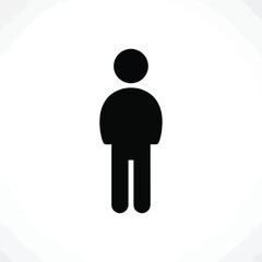 Obraz premium Vector illustration of simple black human icon isolated on white background