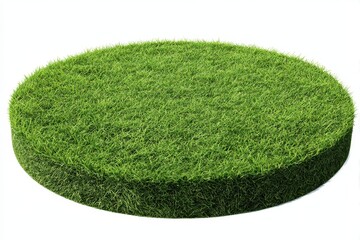 green grass podium circle mound meadow land ground 3d element cutou