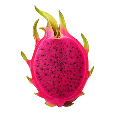Dragon fruit, white isolate background