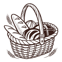 Obraz premium Basket with apples
